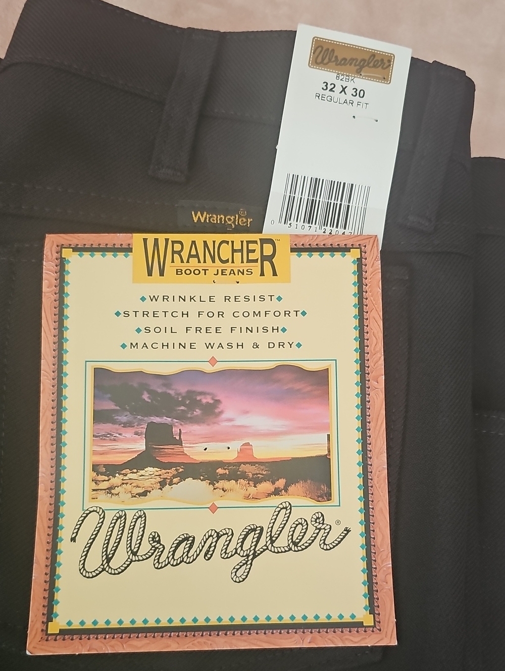 2 Pairs Wrangler 82 HK Ranch Dress Jeans 32x30 - Picture 2 of 10